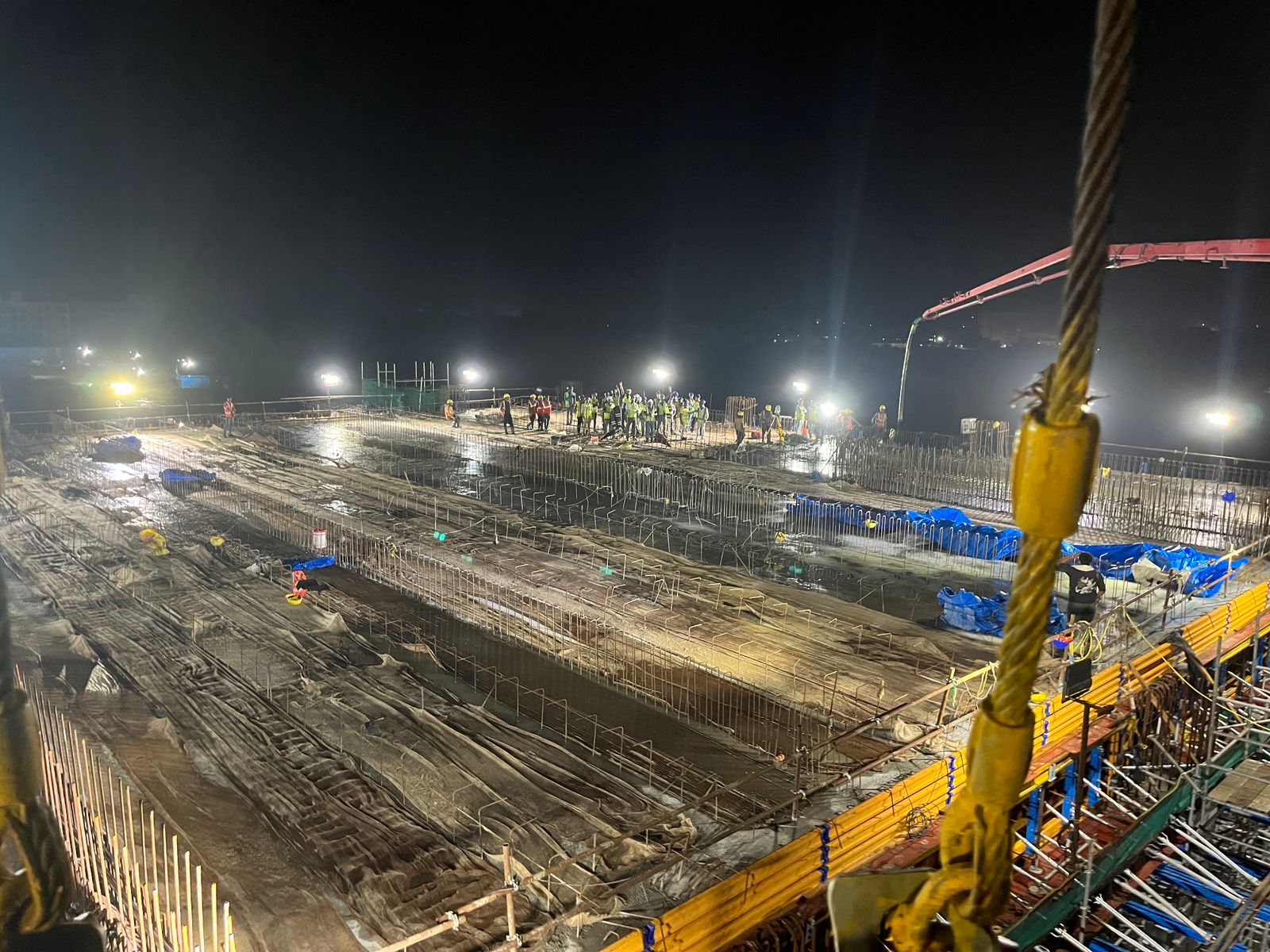 बोइसर बुलेट ट्रेन स्टेशनसाठी पहिले रेल लेव्हल स्लॅब कास्टिंग पूर्ण झाले